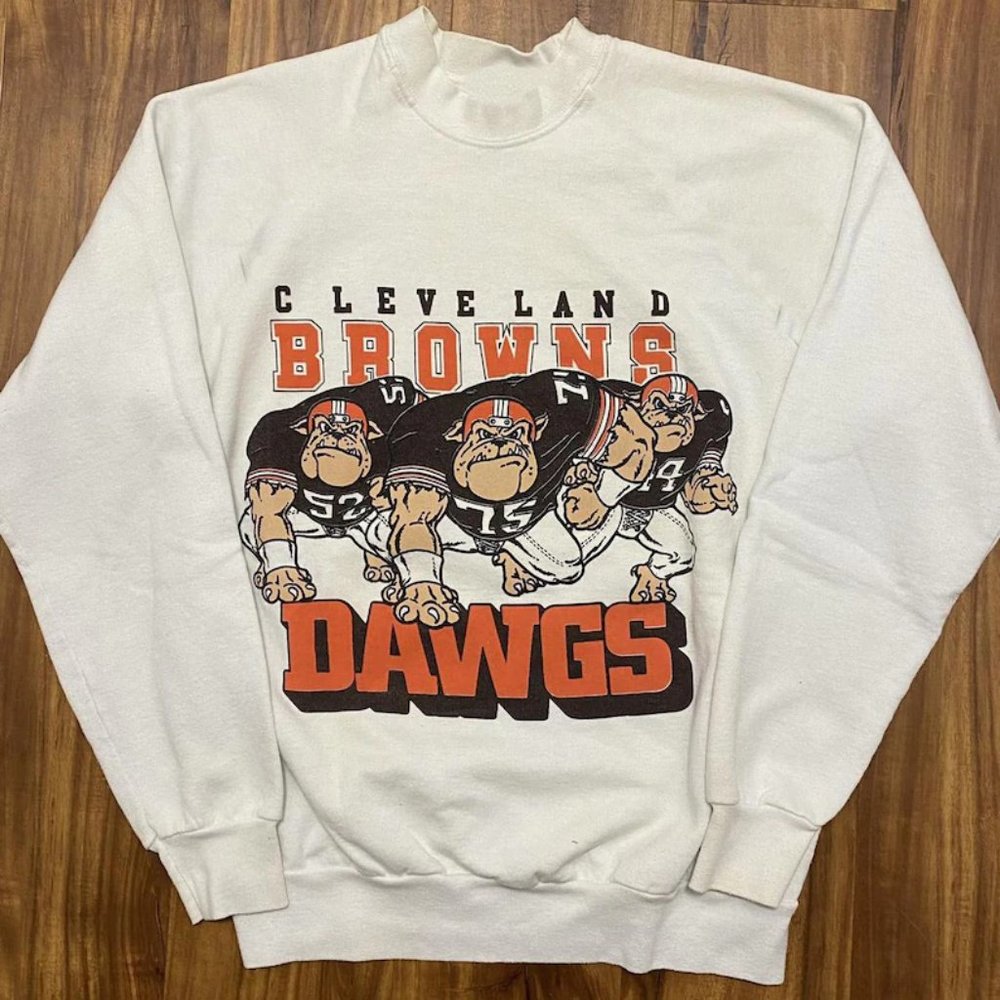 Vintage NFL Cleveland Browns Mascot Logo Shirt, Cleveland Browns Shirt, Football